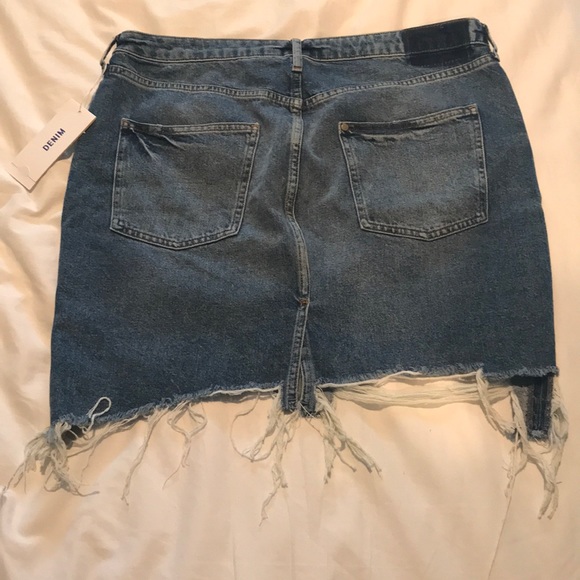 Distressed Denim Skirt - Picture 2 of 4